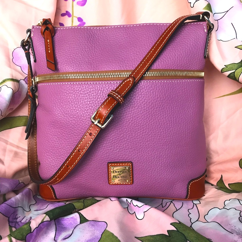 Dooney & Bourke Pebble Grain Crossbody Lavender Purple Violet Orchid Leather